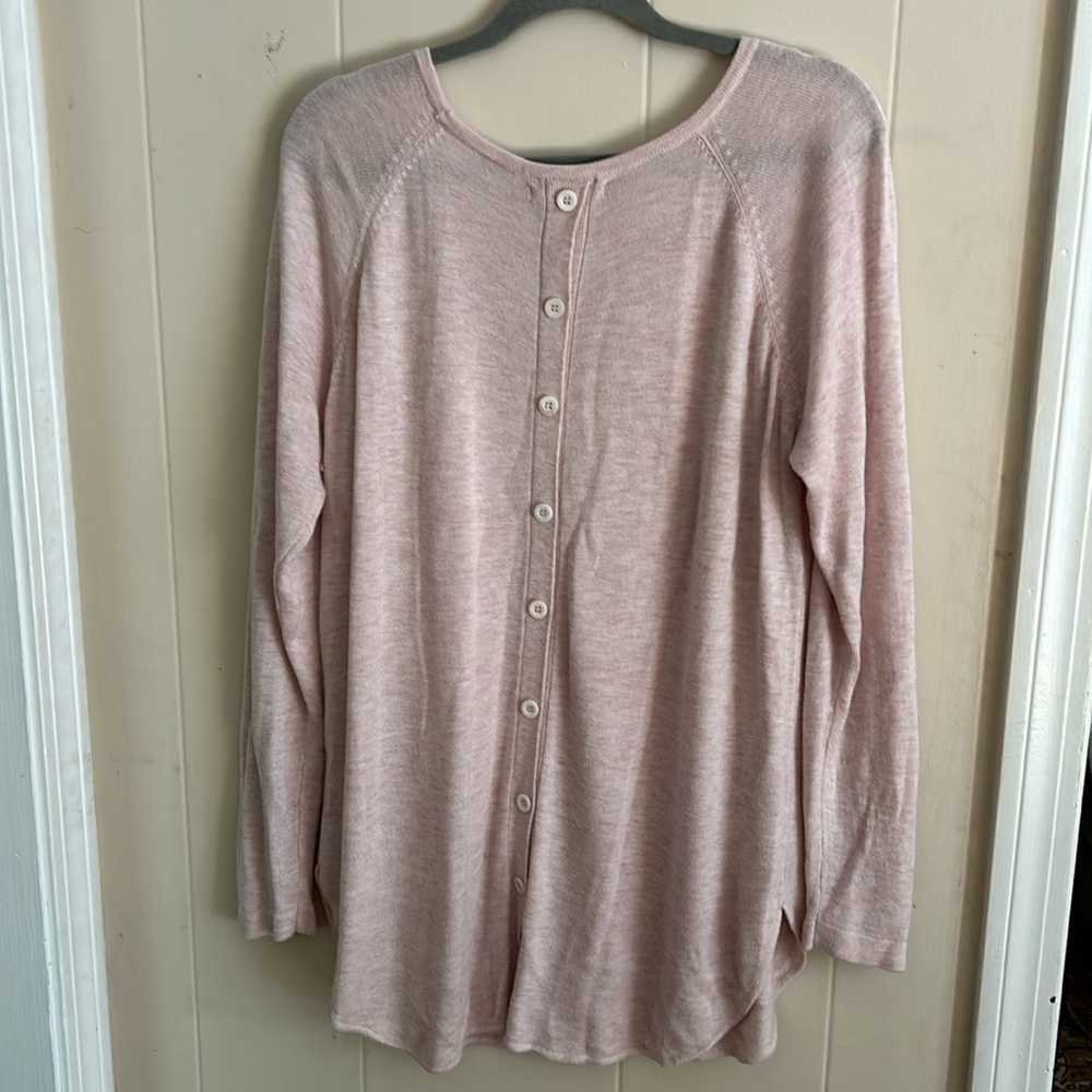 Joan Vass Button Back Sweater - Picture 2 of 5